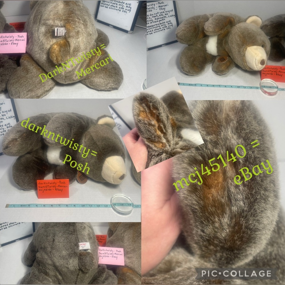 HTF VTG GUND SNUFFLES CHOCOLATE & CARAMEL ANNIVERSARY PAIR SHIPS WW 15” FREE GWP - Picture 10 of 13